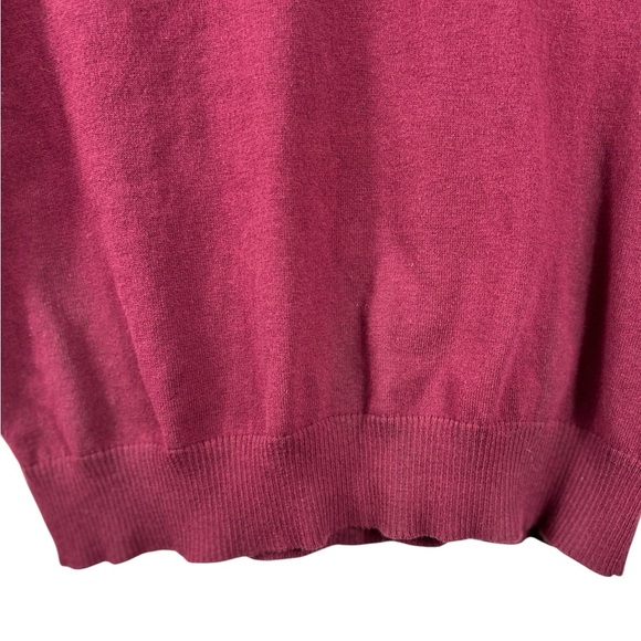 Reitmans sweater with lace sleeves, Small, burgundy, crewneck, Office Event - Picture 6 of 8